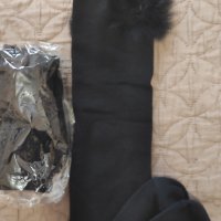 Нови дълги чорапи с пух, снимка 2 - Дамски чорапи - 39401660