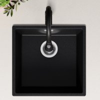 Кухненска Мивка от Гранит модел Лондон Слим 460 x 440 мм - черен, снимка 7 - Други - 38223314