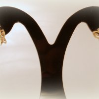 Златни обеци с трептящи пеперуди 2.17 грама 14 карата, уникално красив модел, снимка 7 - Обеци - 42626040
