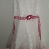 Официална бяла рокля за 10г-12г, снимка 1 - Детски рокли и поли - 38112985