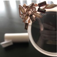 Jimmy Choo - Vivy - Pink Round Framed Sunglasses with Detachable Jewel Clip On, снимка 11 - Слънчеви и диоптрични очила - 40350753