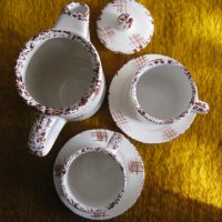 Каничка с капаче и 2 чашки с чинийки за кафе, снимка 3 - Сервизи - 37110836