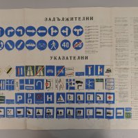 Плакат пътни знаци КАТ 68х49 см, снимка 2 - Антикварни и старинни предмети - 31235297