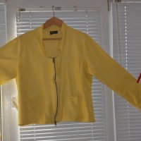 Бледо жълто макси пролетно-есенно спортно яке, снимка 1 - Якета - 42915494