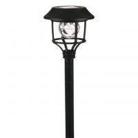 Слънчева лампа LED Редуващи се цветове Пластмаса Черен 43 см , снимка 1 - Соларни лампи - 31910687