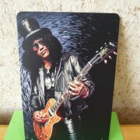 Метална табела Slash Guns N'Roses rock n roll Слаш китарист , снимка 1 - Колекции - 36620031