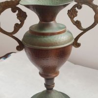 Стара медна ваза , снимка 4 - Вази - 39411308