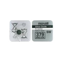 Сребърна плоска батерия MAXELL 1,5V 379A (SR521SW), снимка 1 - Друга електроника - 42530549