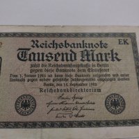 Райх банкнота - Германия - 1000 марки / 1922 година - 17901, снимка 2 - Нумизматика и бонистика - 31020407