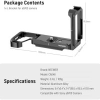 Нова Лека L Плоча Sony A6700 с Монтаж за Микрофон и Осветление, снимка 2 - Чанти, стативи, аксесоари - 42850843