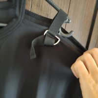 черна блуза с интересно рамо  , снимка 3 - Тениски - 40626928