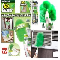 Електрическа Четка за прах – Go Duster с 3 сменяеми приставки, снимка 8 - Мопове, кофи, четки и метли - 39601872