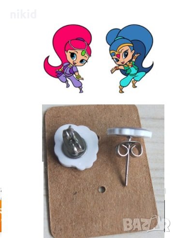 Искрица и сияйница Shimmer Shine детски обици обеци обички, снимка 1