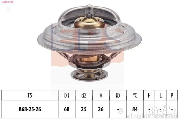 1.880.326S EPS Термостат 84°C, 3.0, 3.0 Biturbo 4x4, 3.0 V6 RENAULT Laguna I, Safrane I, 1993 - 2001, снимка 1