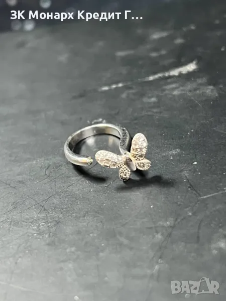 Сребърна обеца за пъп, снимка 1