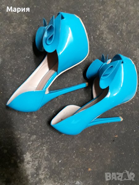 Абитуриентски официални лачени обувки на ток, снимка 1