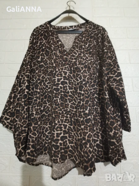 СТРАХОТНА ТУНИКА В ЕФЕКТЕН ПРИНТ 3XL-4XL, снимка 1