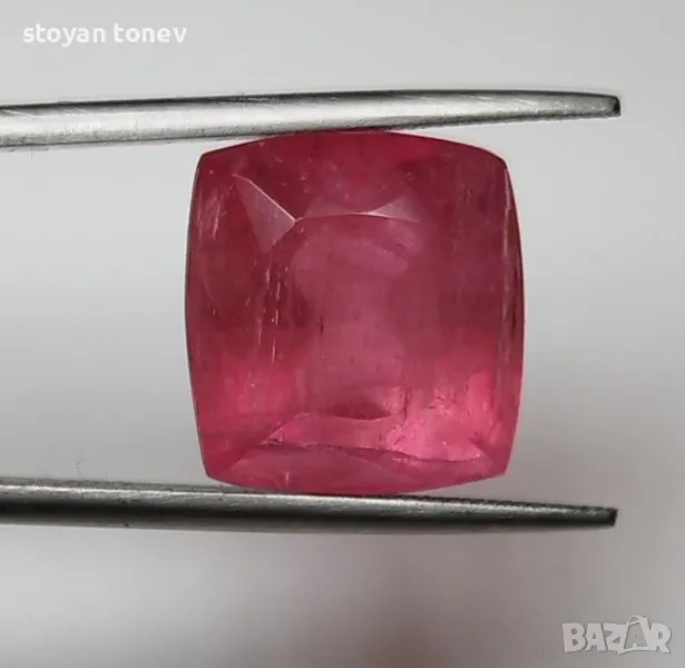 Прекрасен розов турмалин в голям размер с тегло 10.75кт.! Рядък цвят!, снимка 1