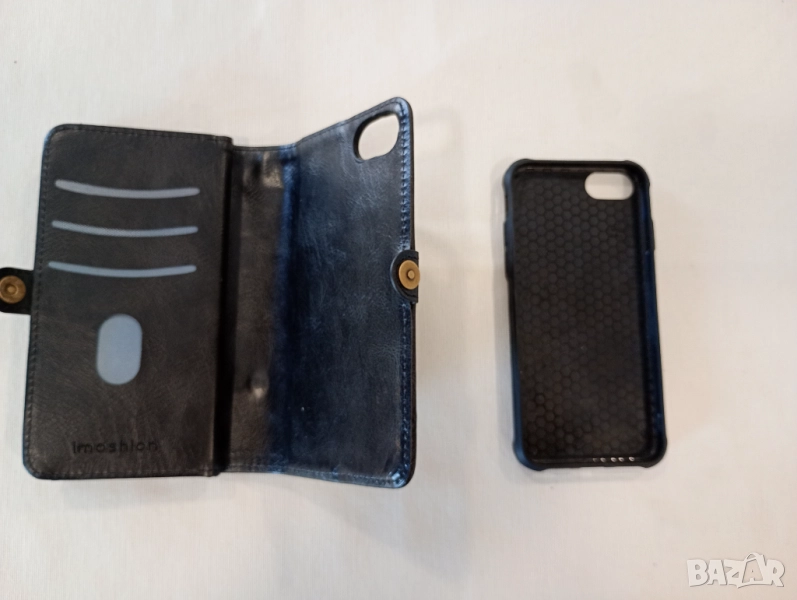 Кожен калъф кейс портмоне с висока защита за Айфон 7 iPhone 7, снимка 1