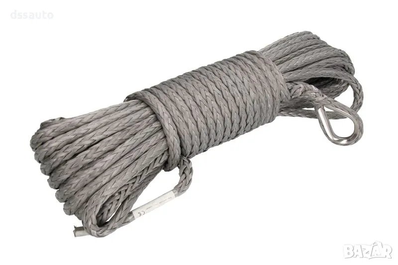 Синтетично въже за лебедка 10мм 25м 10.5т (23,148 lbs) сив цвят, снимка 1