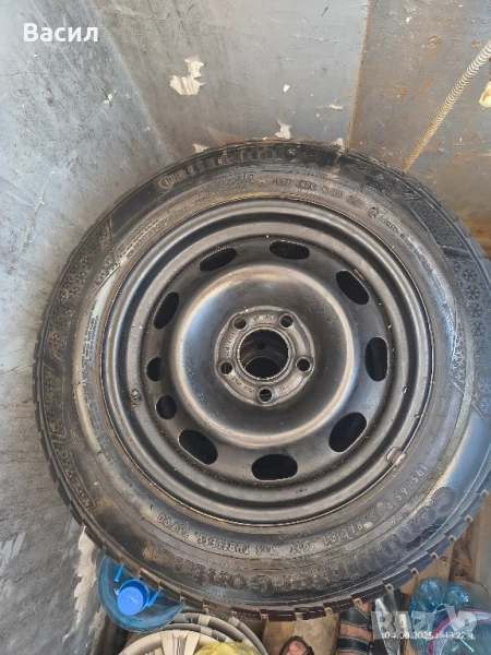 Продавам оригинални джанти GM 15" 5x110 със зимни гуми, снимка 1