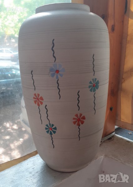 Огромна стара ваза - немска керамика с печат 50 - 60 те год., снимка 1