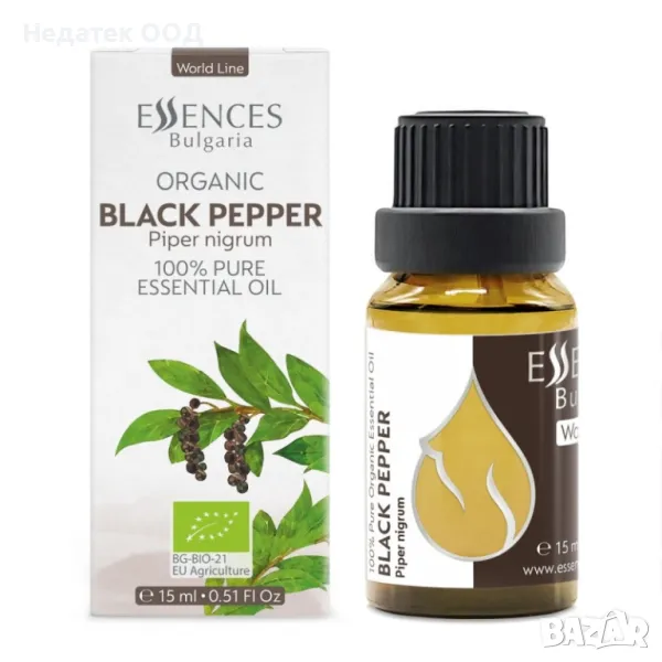 Био етерично масло Черен пипер, 15мл, снимка 1