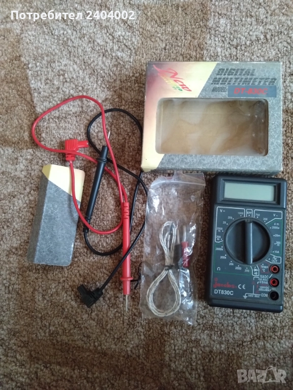 Цифров мултиметър модел DT-830C, снимка 1