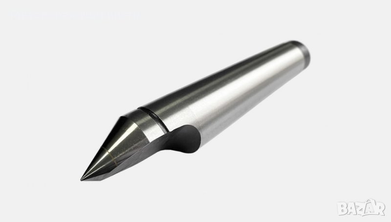 Упорен център скосен с твърдосплавна пластина, снимка 1