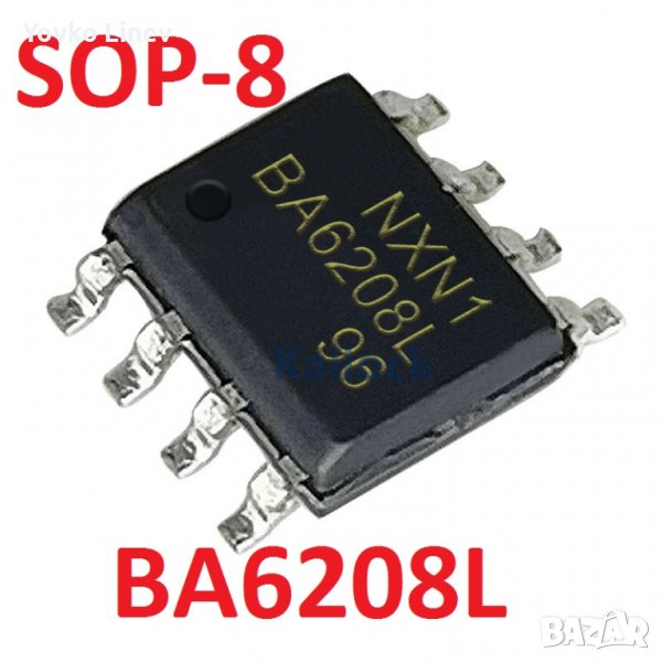 BA6208L SMD SOP-8 - REVERSIBLE MOTOR DRIVER - 2 БРОЯ, снимка 1