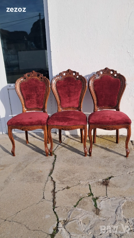 Столове Рококо орех-3 бр., снимка 1