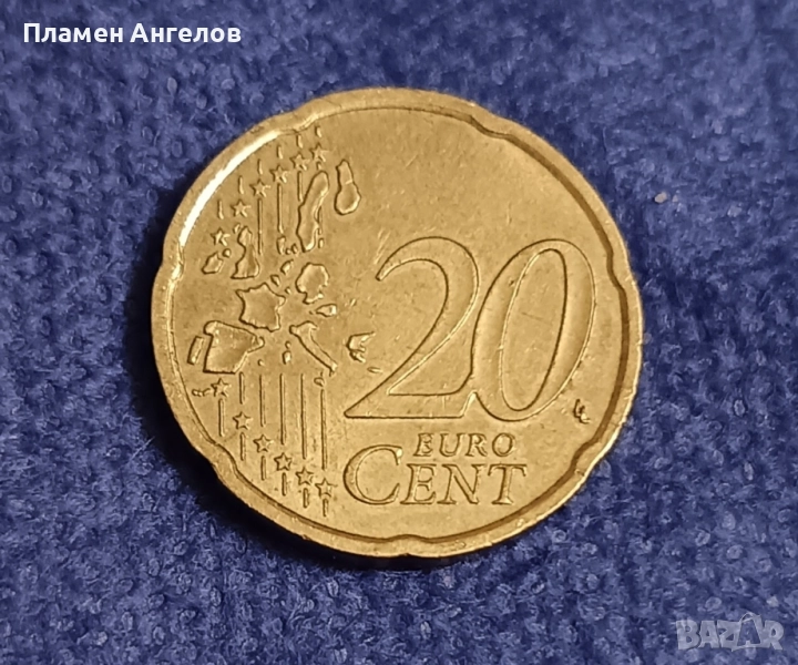 Монета от 20 евро цента 2003 година. , снимка 1