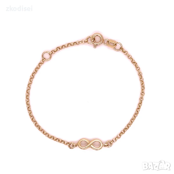 Златна детска гривна 1,30гр. 14,0см. 14кр. проба:585 модел:33289-1, снимка 1