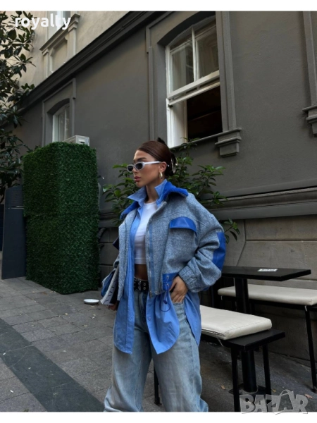 Дамско Яке В Синьо, снимка 1