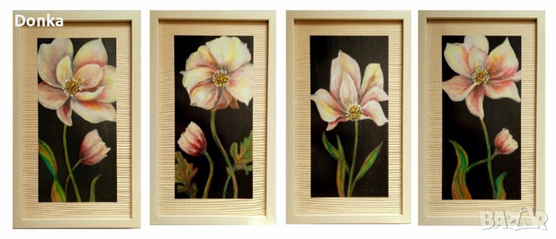 Четворка картини на Т.Сент - ОРИГИНАЛИ, снимка 1