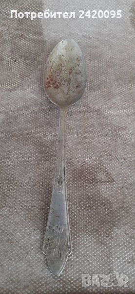 Стара чаена лъжица  алпака -10лв, снимка 1