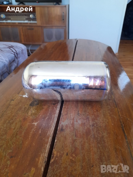 Стар стъклен съдържател за термос,термокутия, снимка 1