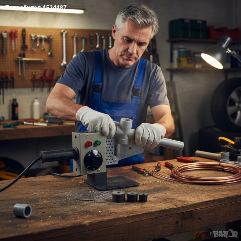 Професионална лепачка за PPR тръби 900W с регулируема температура (50–300°C), снимка 1