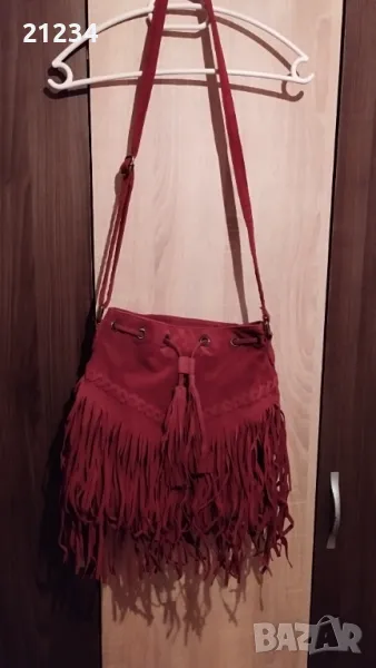 Дамска чанта с ресни, снимка 1