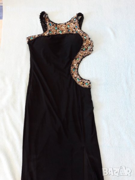 Скъпа , много скъпа вечерна тежка рокля с камъни , дълга , елегантна , за най-изискана дама, снимка 1