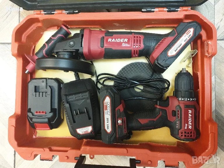 комбиниран винтоверт  с ъглошлайф Raider, снимка 1