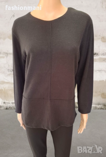 Елегантна черна блуза - код 1236, снимка 1