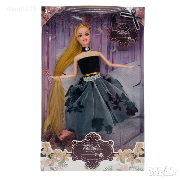 Кукла с дълга коса и модна рокля, снимка 1