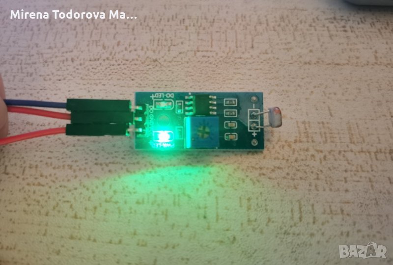 модул A9-107 фоторезистор 4 пинов камък hmi esp32 метеорологична станция, снимка 1