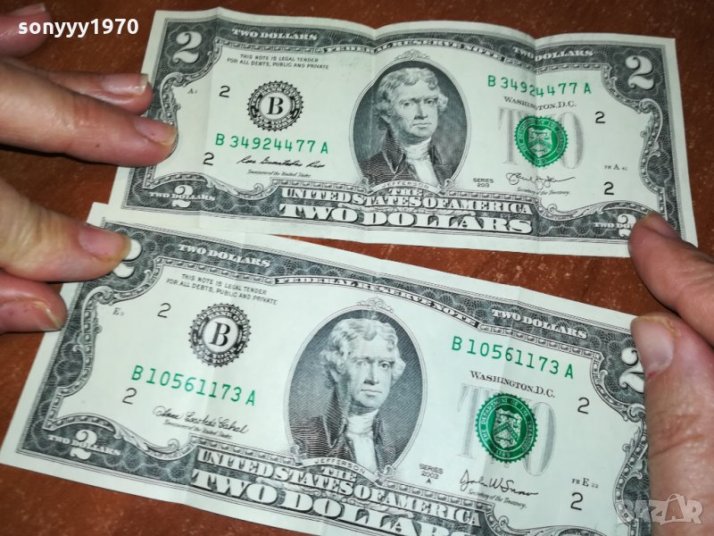 2 ДОЛАРА-БАНКНОТА ЗА КОЛЕКЦИЯ 0501220948, снимка 1