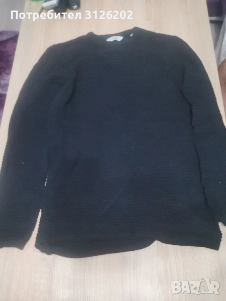 Мъжка черна блуза Solid Heritage размер XL, снимка 1