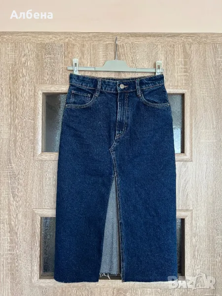 Дънкова Midi пола Zara, снимка 1
