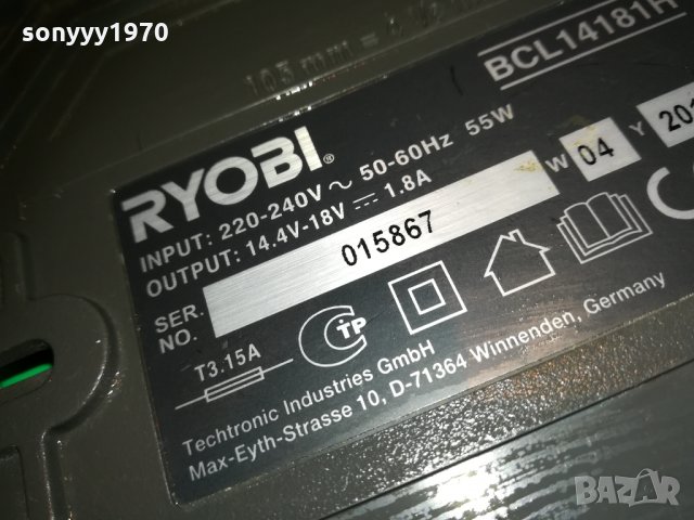 ryoby bcl14181h-battery charger-внос франция, снимка 9 - Винтоверти - 30193721