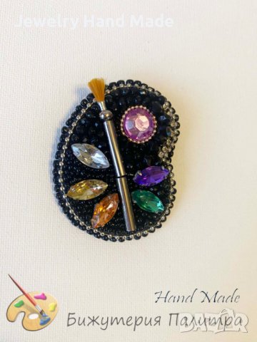 Уникална брошка "Палитра", снимка 2 - Други - 39391050