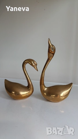Бронзови статуетки на влюбени лебеди. , снимка 3 - Статуетки - 53972782